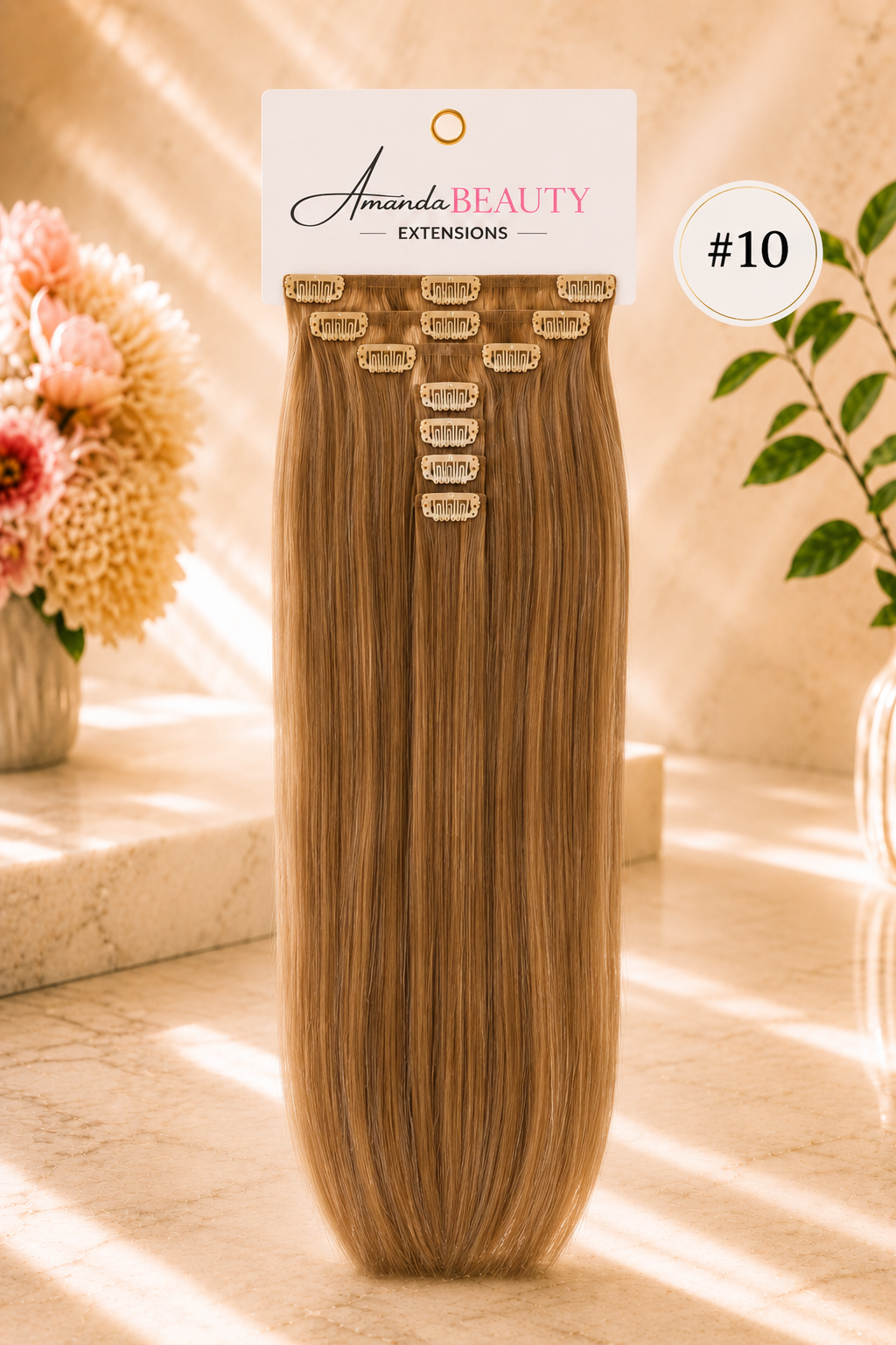 Extensions à clips en cheveux russe 100% naturels – 7 pièces