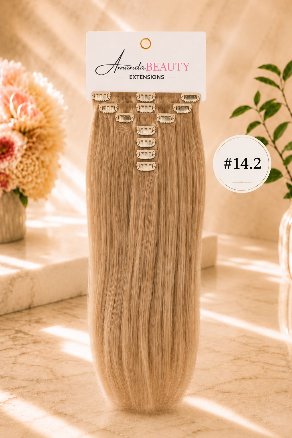 Extensions à clips en cheveux russe 100% naturels – 7 pièces
