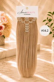 Extensions à clips en cheveux russe 100% naturels – 7 pièces