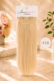 Extensions à clips en cheveux russe 100% naturels – 7 pièces