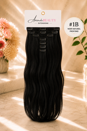 Extensions à clips en cheveux russe 100% naturels – 7 pièces