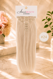Extensions à clips en cheveux russe 100% naturels – 7 pièces
