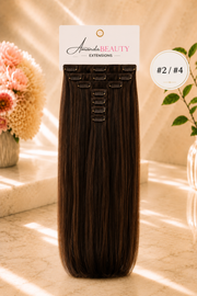 Extensions à clips en cheveux russe 100% naturels – 7 pièces
