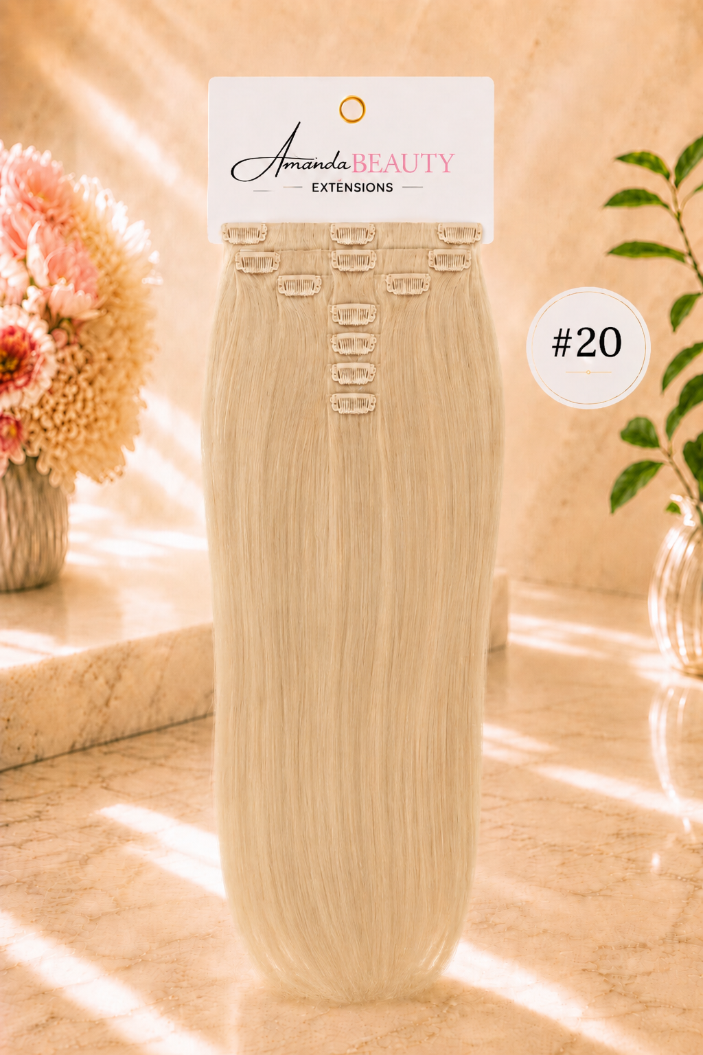 Extensions à clips en cheveux russe 100% naturels – 7 pièces