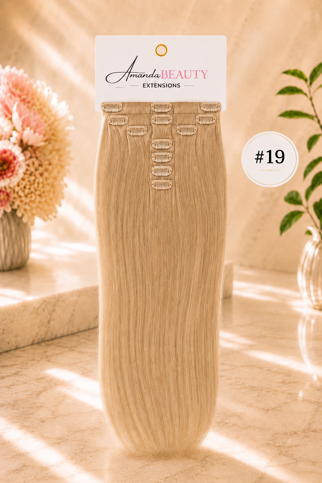 Extensions à clips en cheveux russe 100% naturels – 7 pièces