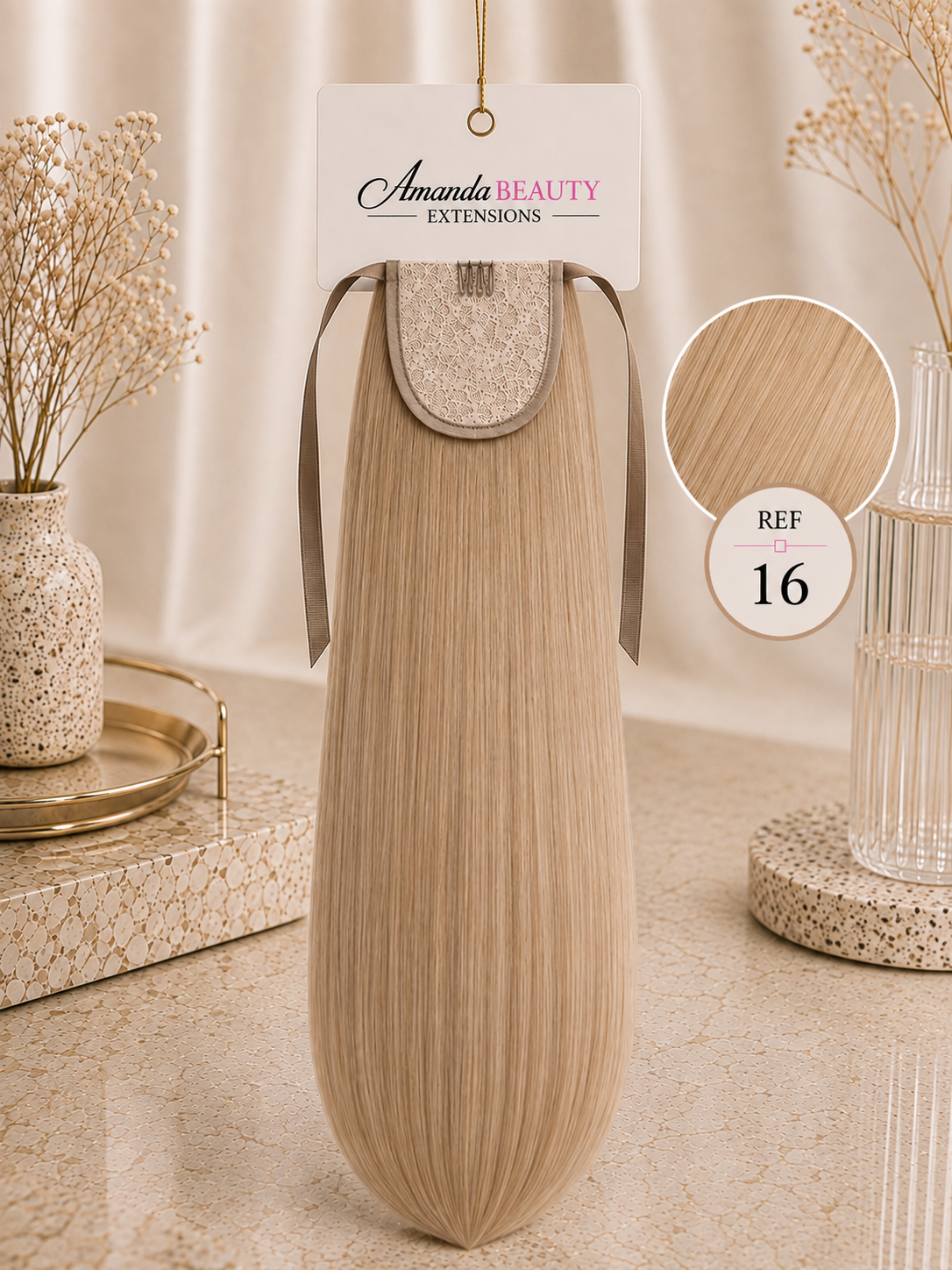 Ponytail en cheveux 100% naturels Russe – Queue de cheval à clip