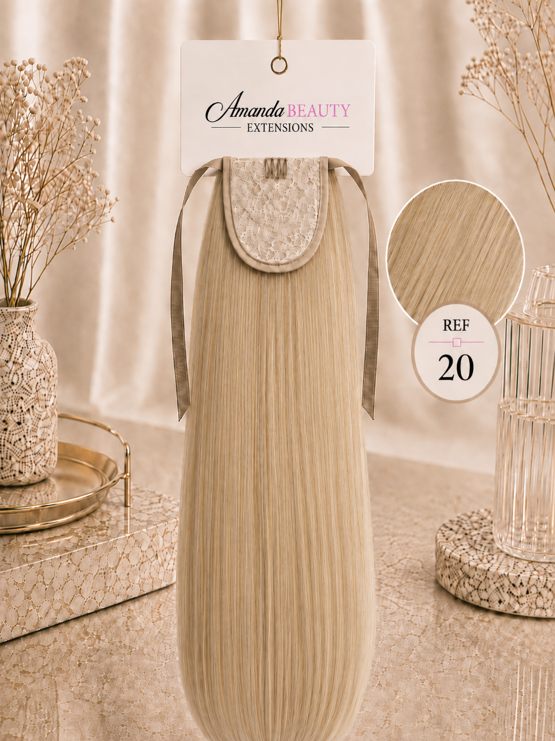 Ponytail en cheveux 100% naturels Russe – Queue de cheval à clip