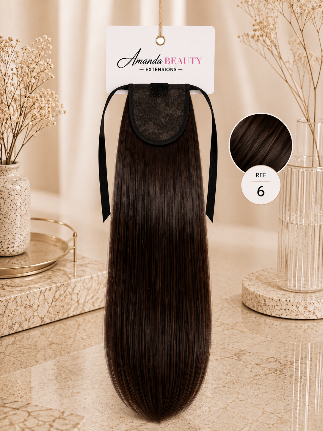 Ponytail en cheveux 100% naturels Russe – Queue de cheval à clip