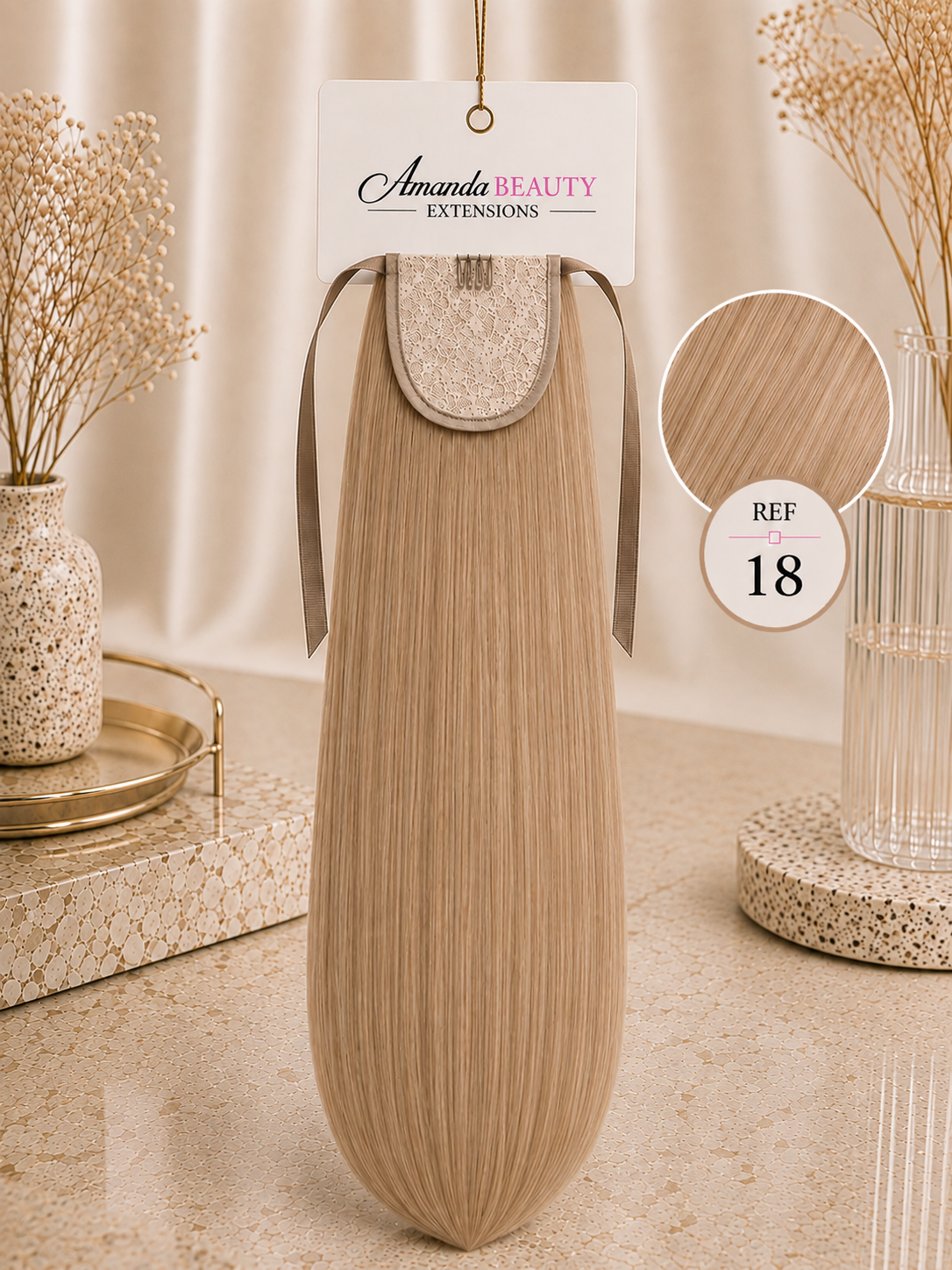 Ponytail en cheveux 100% naturels Russe – Queue de cheval à clip