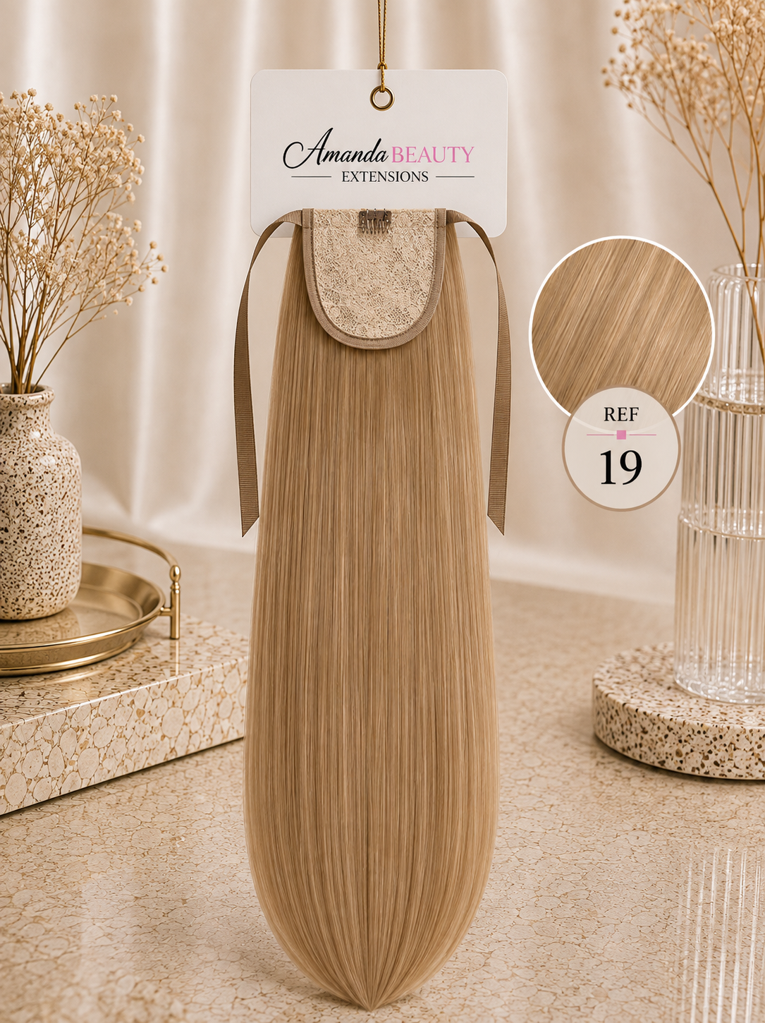 Ponytail en cheveux 100% naturels Russe – Queue de cheval à clip