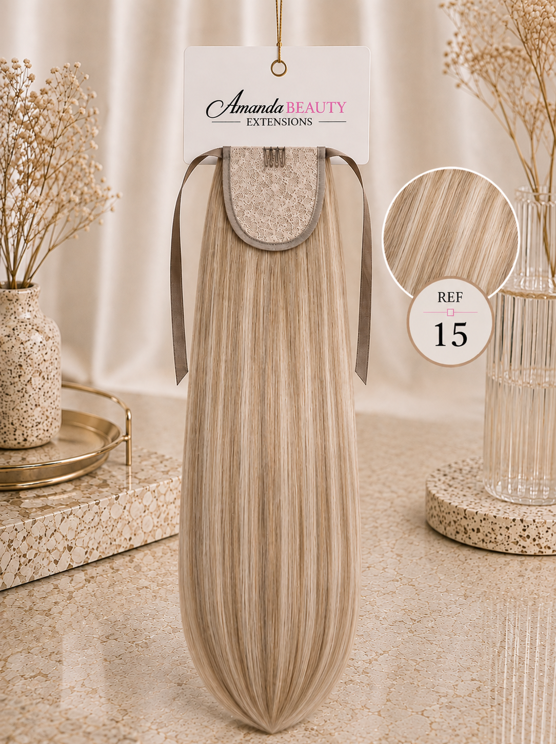 Ponytail en cheveux 100% naturels Russe – Queue de cheval à clip